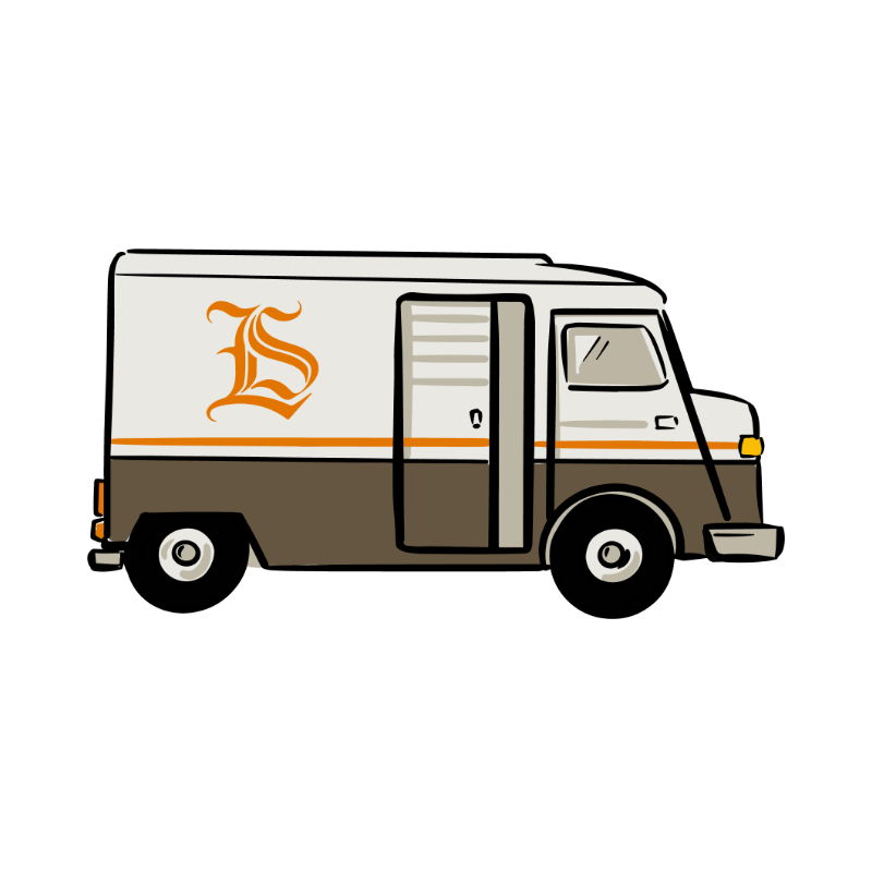 Illustration of a delivery van