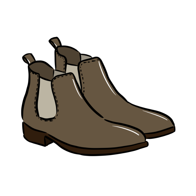 Illustration of men's boots