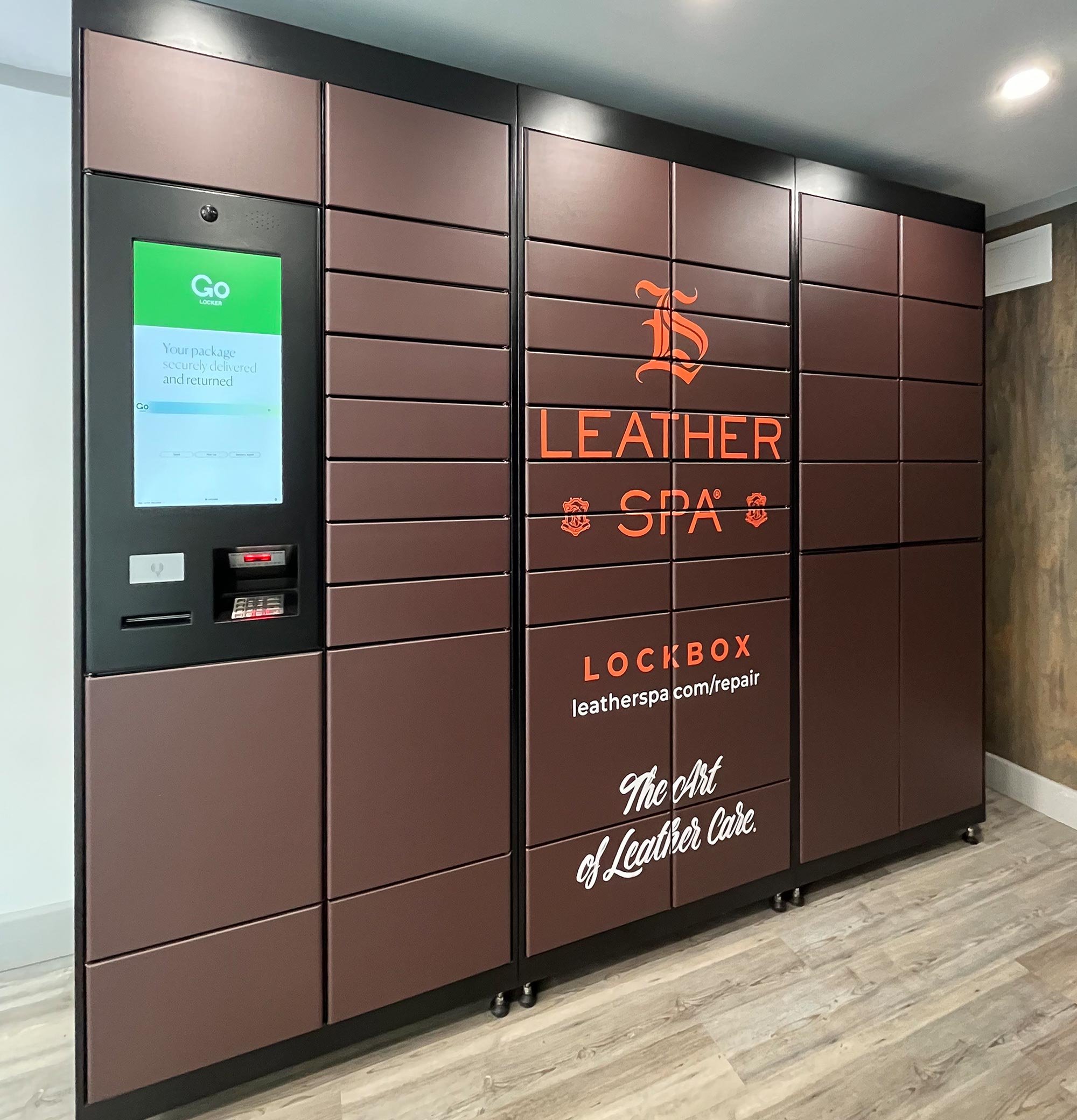 Photo of Leather Spa Lockbox in partnership with GoLocker