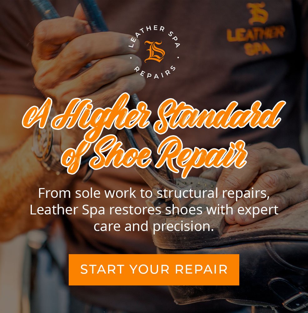 A higher standard of shoe repair. From sole work and heel repairs to stretching, cleaning, dyeing, and reconstruction, Leather Spa restores shoes with expert care and precision.
