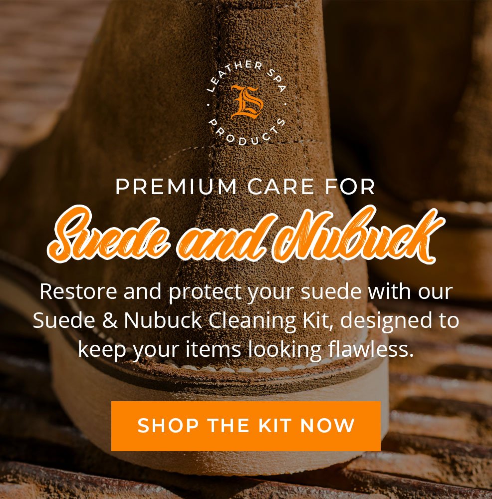 Premium care for suede and nubuck. Restore and protect your suede with our Suede & Nubuck Cleaning Kit, designed to keep your items looking flawless.